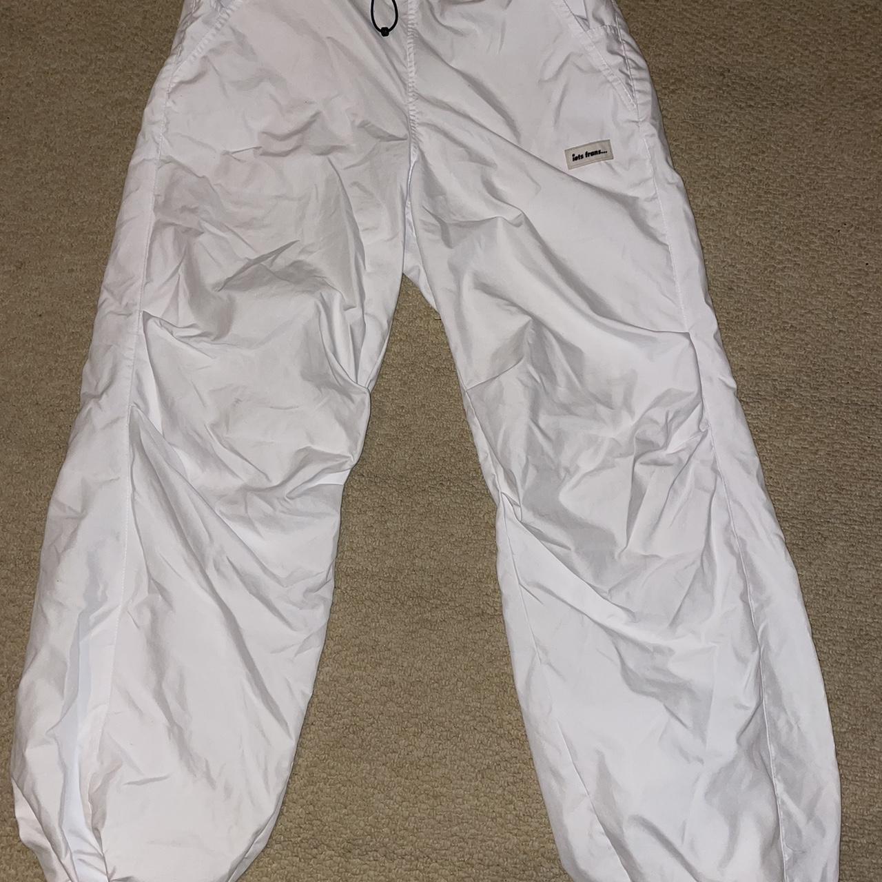 White parachute pants, urban outfitters. - Depop