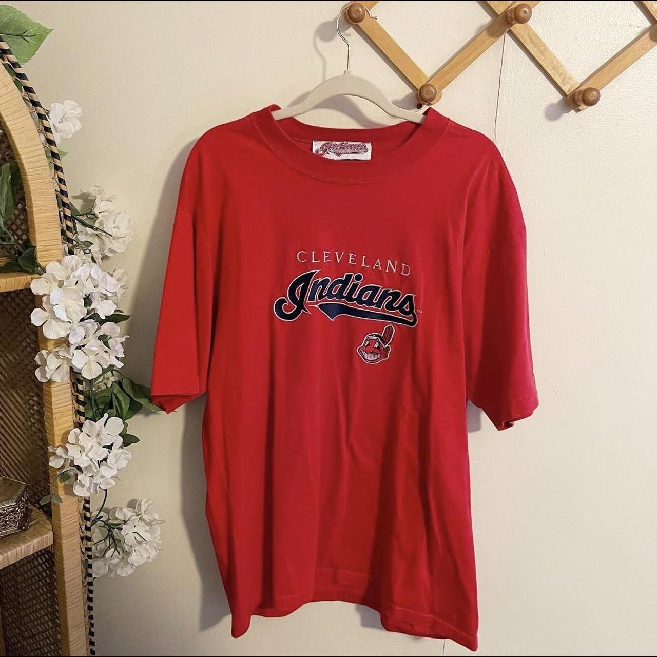 Vintage Cleveland Indians T shirt faded black - Depop