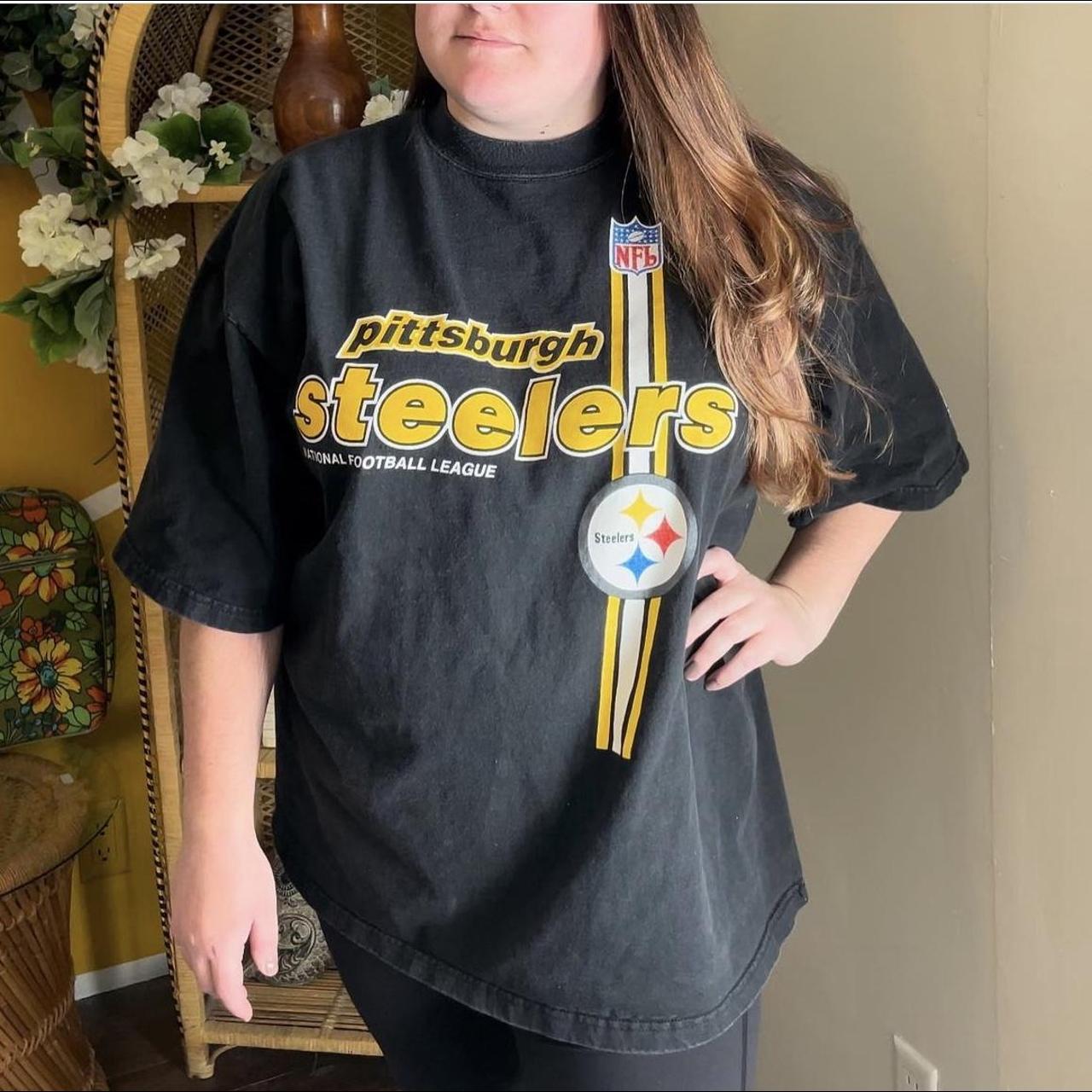 VINTAGE STEELERS BUTTON UP SHIRT Pittsburgh Steelers - Depop