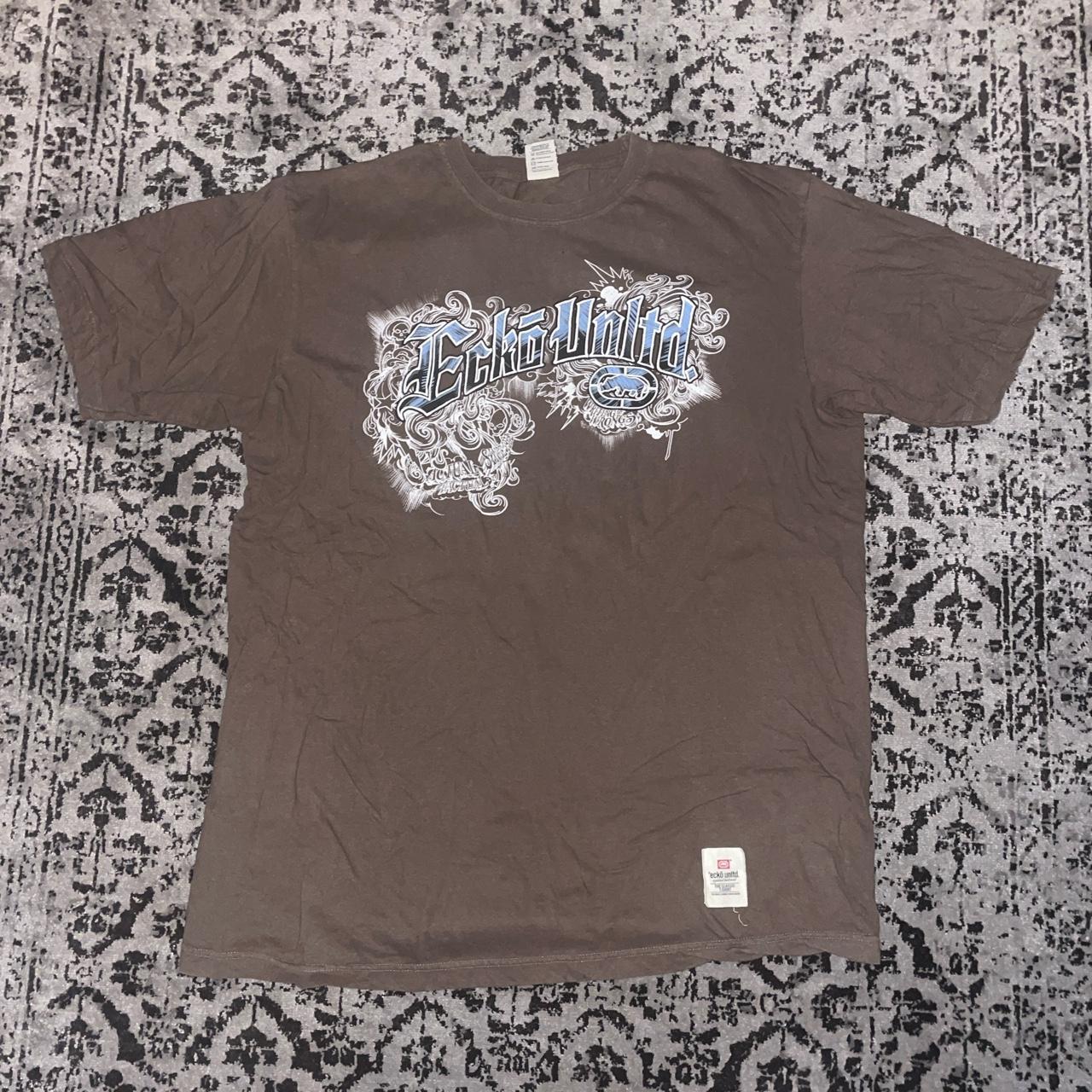 Brown Ecko Unltd Shirt Y2k Size 3xl Fits Extremely Big Depop 9437