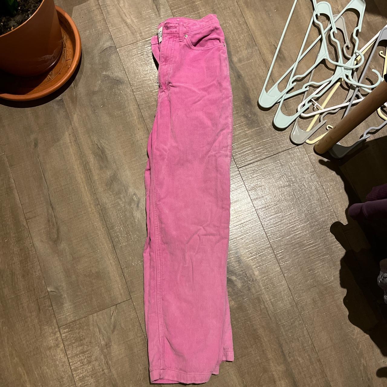 Red/pink Empire baggy corduroy pants #y2k #pink - Depop