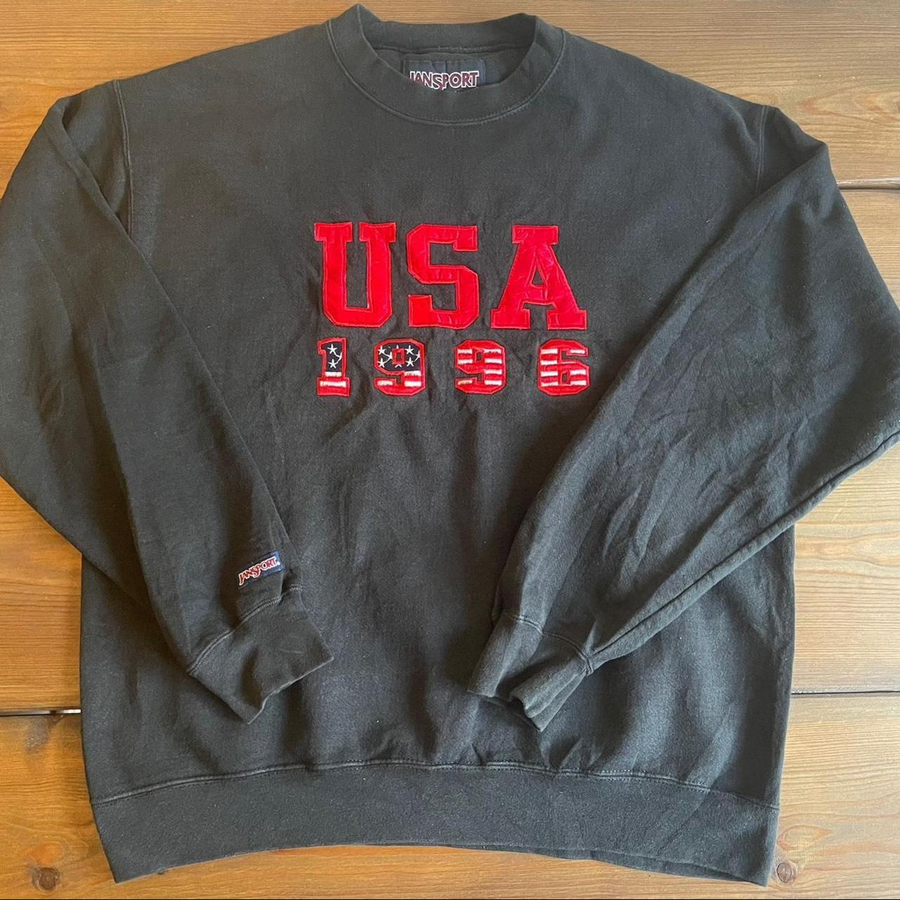 Vintage USA Jansport Pullover Sweatshirt Size:... - Depop