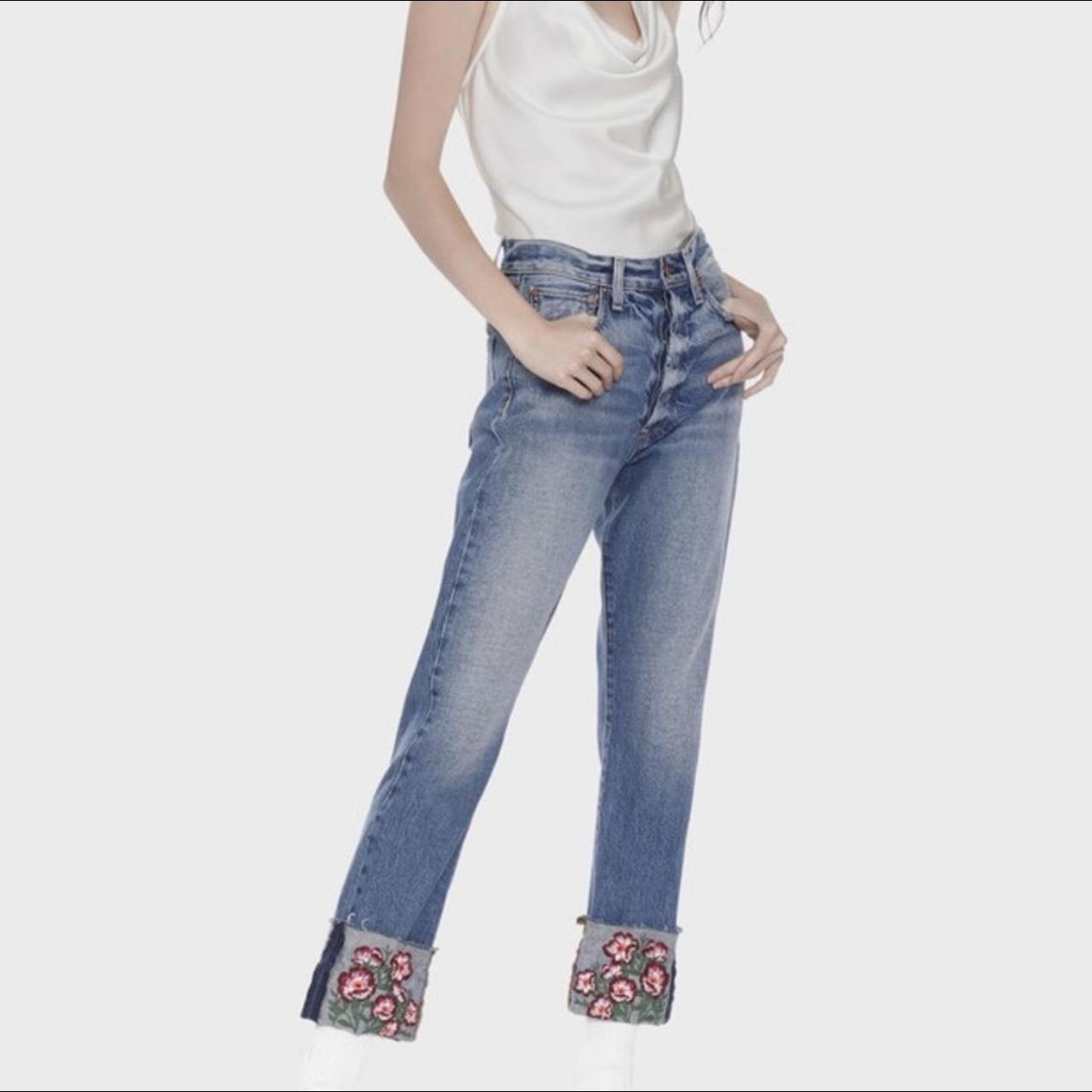 Alice and olivia outlet embroidered jeans