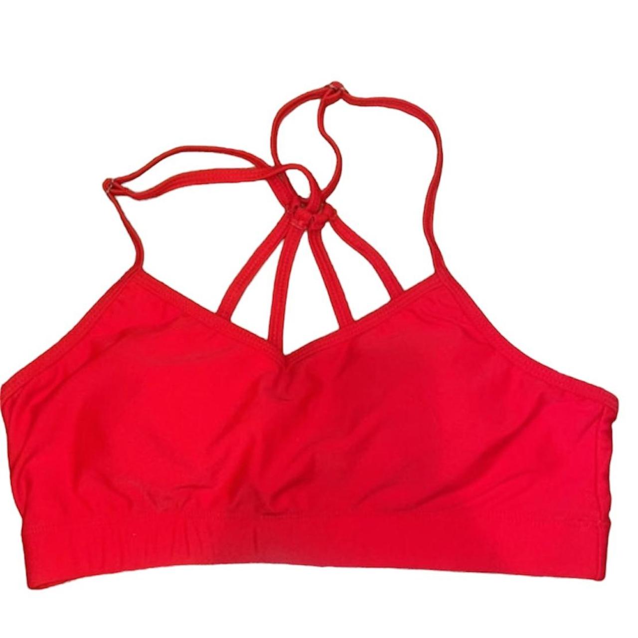 Red two piece swimsuit Never worn, small - true to... - Depop