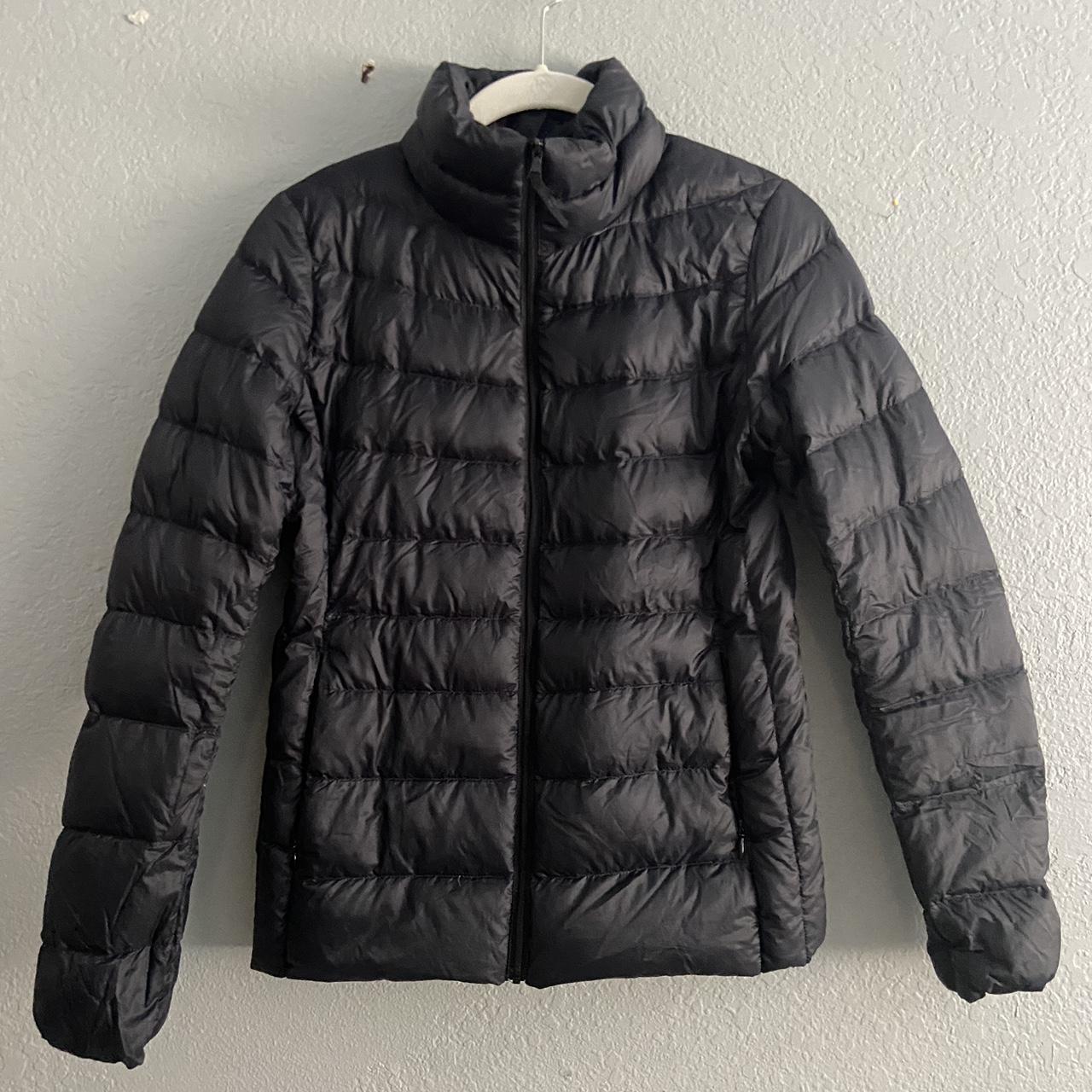 Uniqlo Black Slim Puffer Jacket - Depop