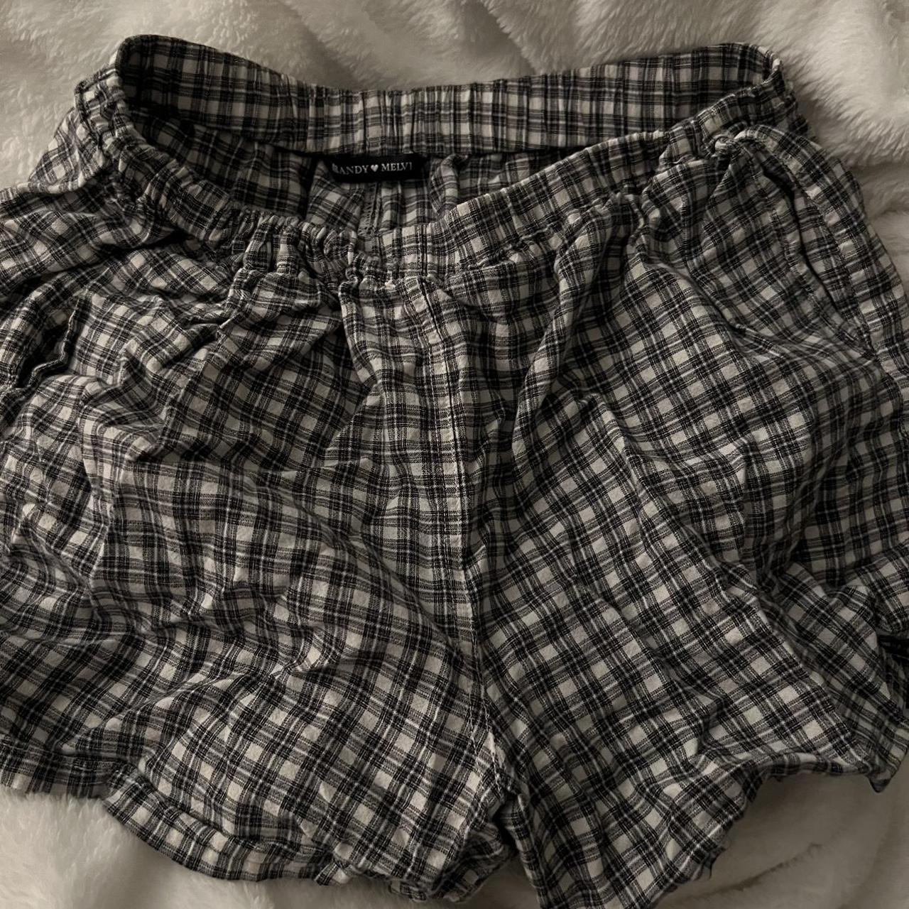 brandy melville plaid boxer shorts free shipping,... Depop
