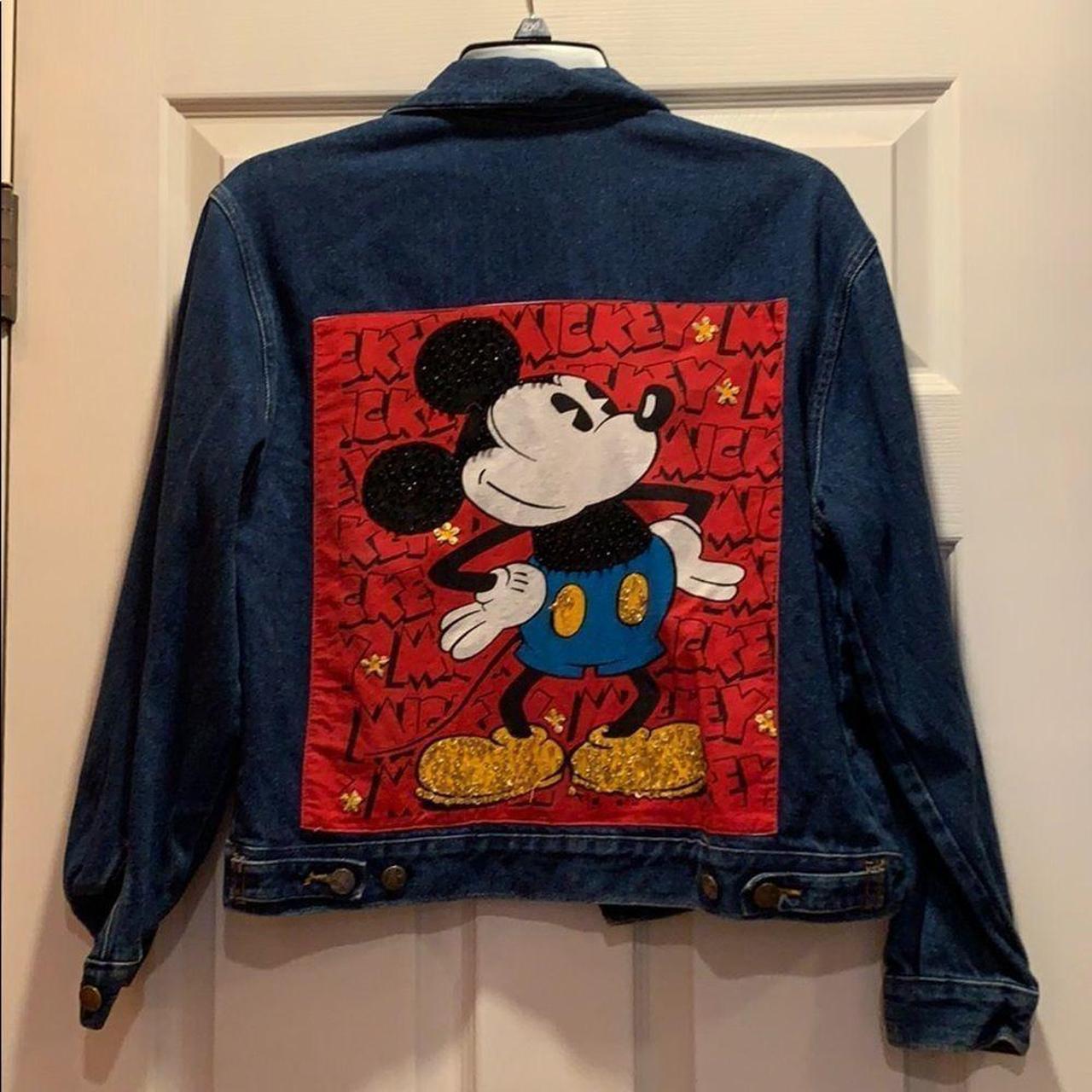 Vintage Mickey Mouse Beaded Jean Jacket. Mickey &... - Depop