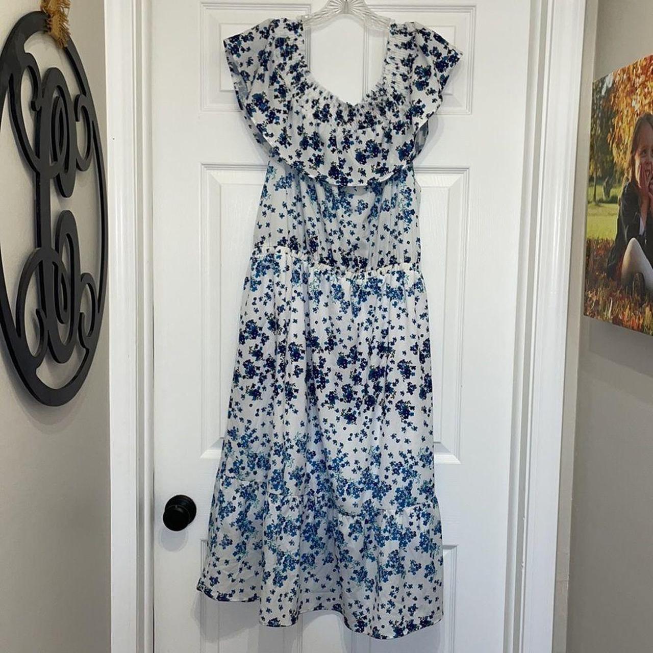 Rosie Pope Maternity Blue White Floral Serena