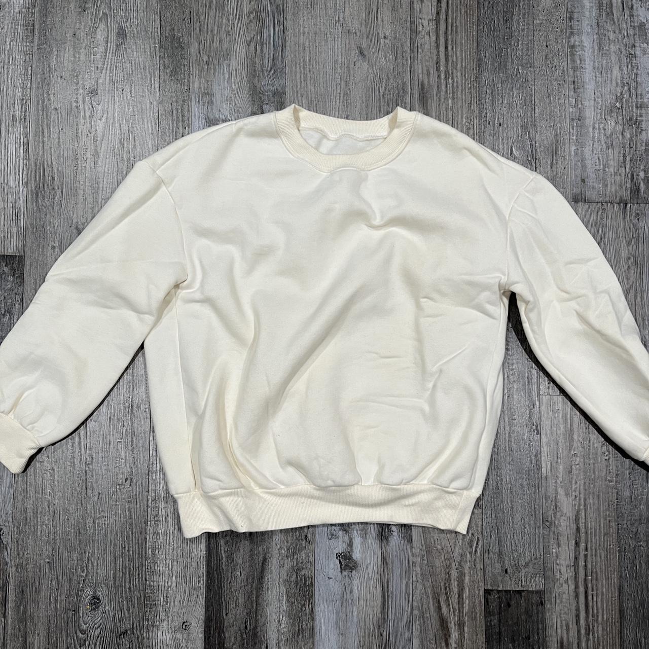 Women's Cream Sweatshirt | Depop