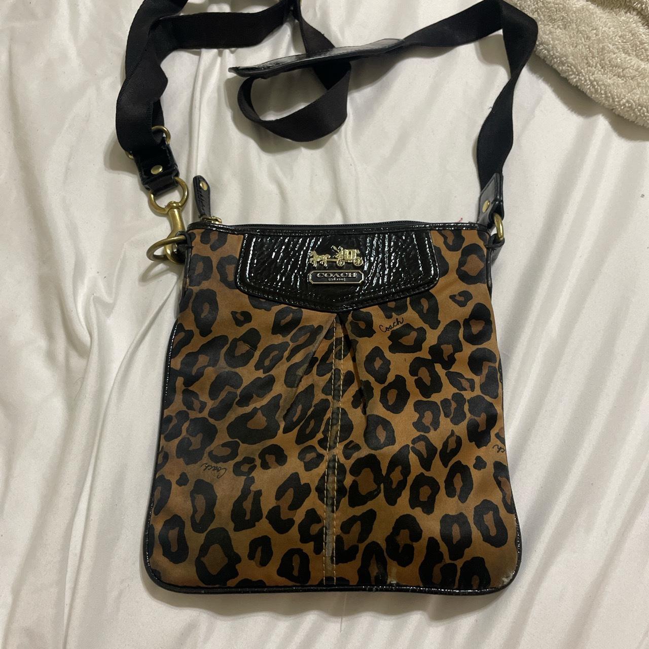 Leopard discount coach purse