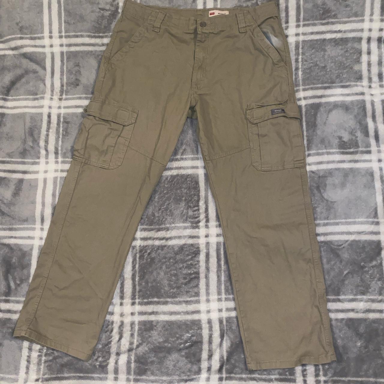 Wrangler Men's Khaki Trousers | Depop