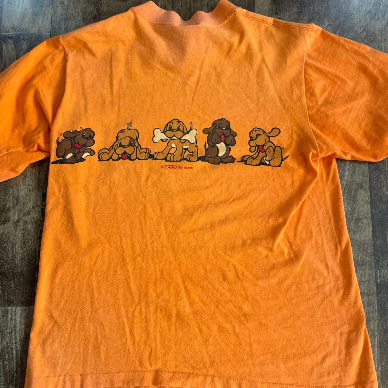 Crazy Shirts Men's Orange and Brown Tshirt Depop