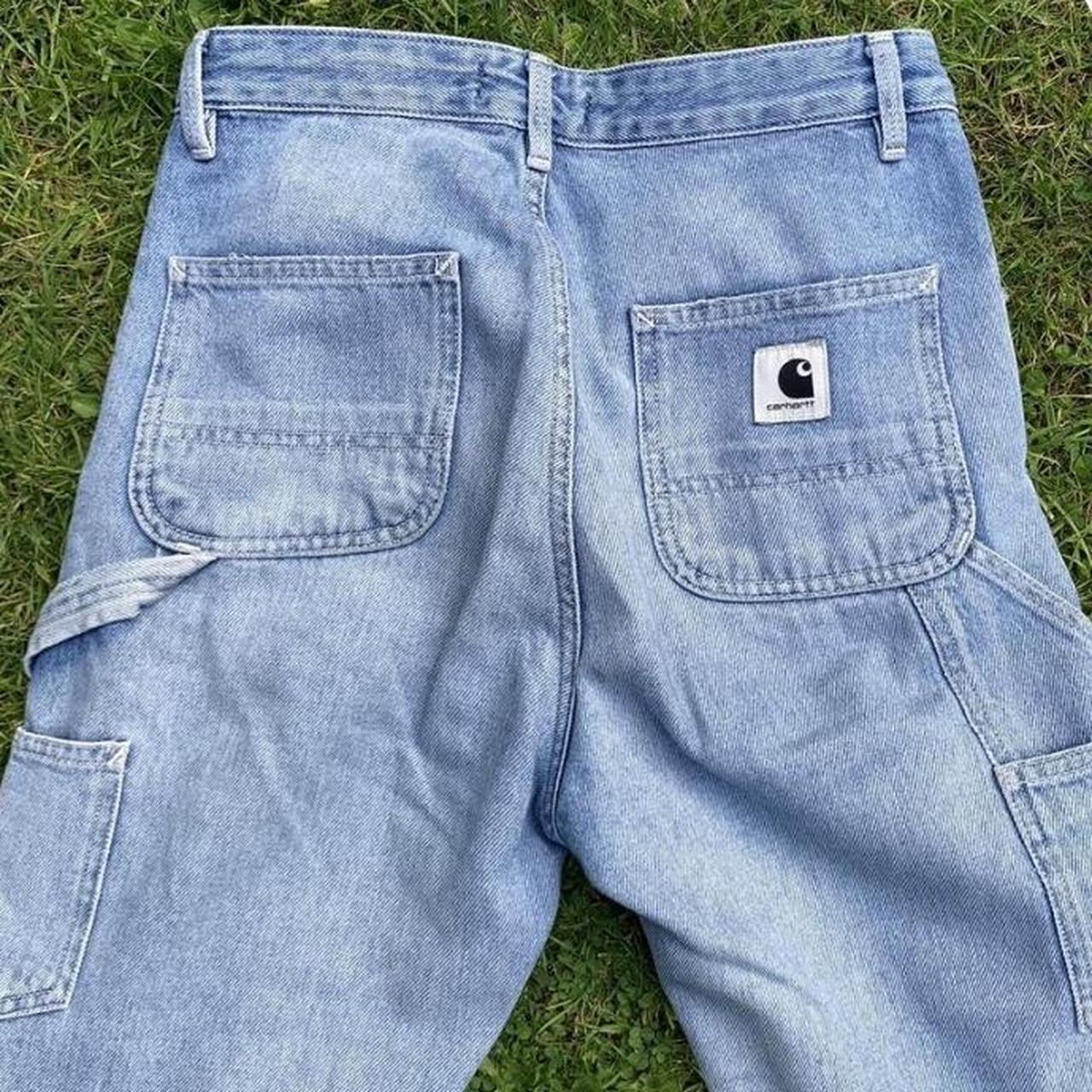 Carhartt Women's Blue and Navy Jeans Depop