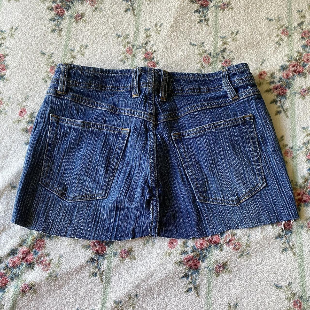 upcycled brandy stefania jeans skirt fits like the... Depop