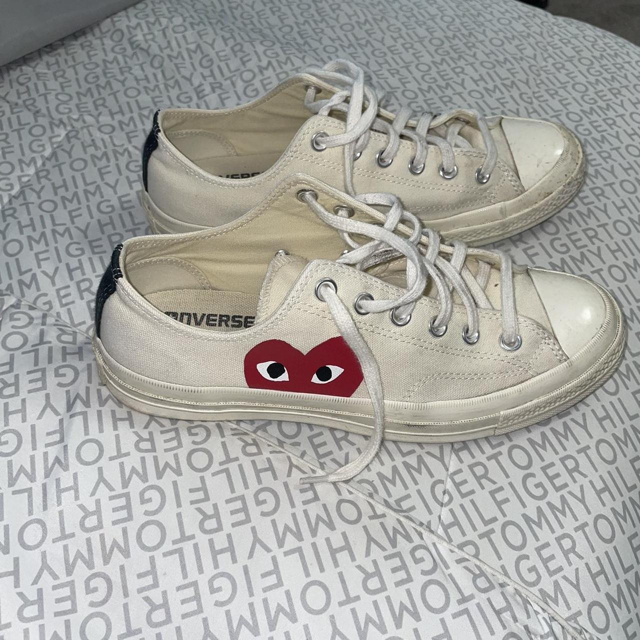 Converse CDG play low top size 8 Depop