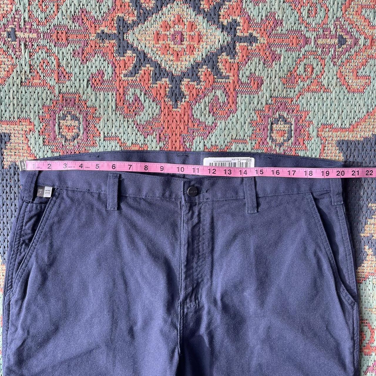 Carhartt Fire resistant navy baggy cargo pants... - Depop