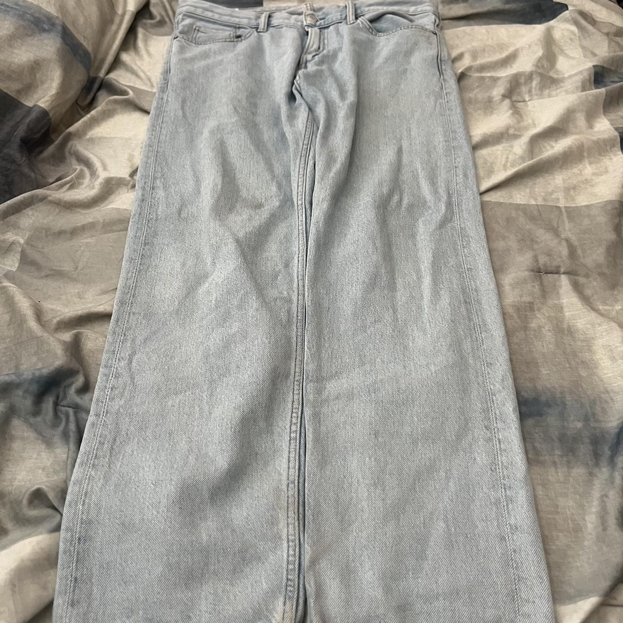 vintage thrifted light blue baggy jeans 34x30 PRICE... - Depop