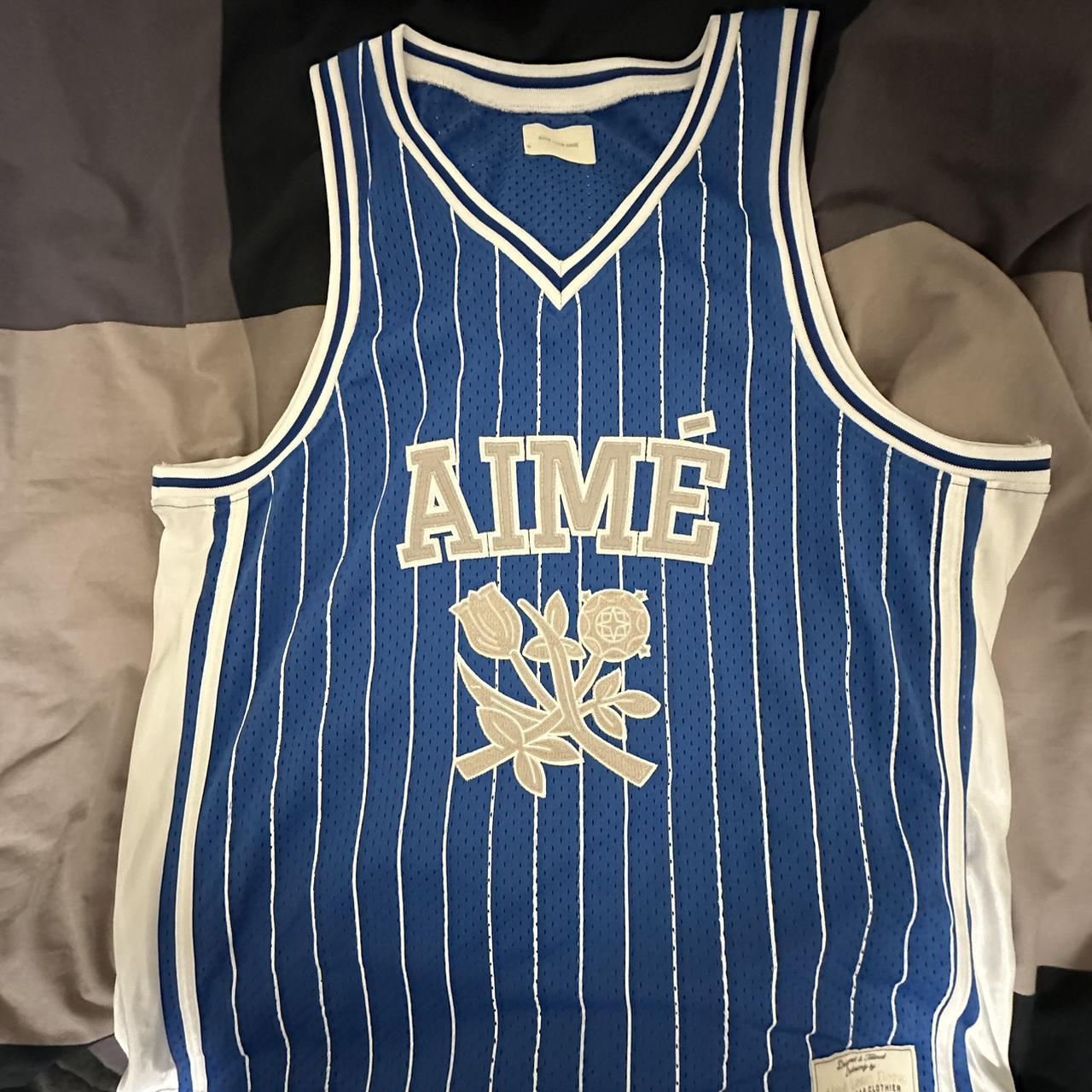 Aime Leon Dore Striped Basketball Jersey Small... - Depop