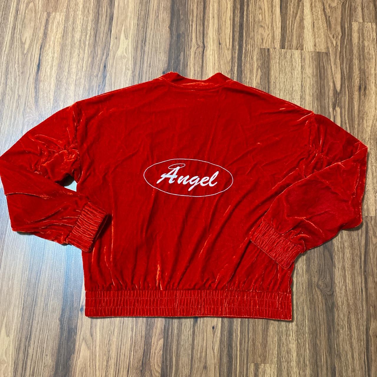 Honey Punch Women's Red and White Jacket Depop