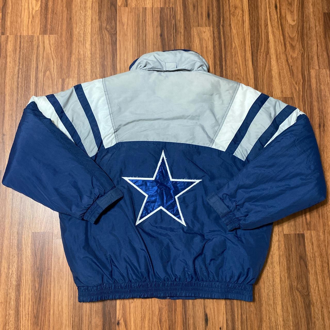 Vintage Dallas Cowboys puffer jacket. Full zip and - Depop