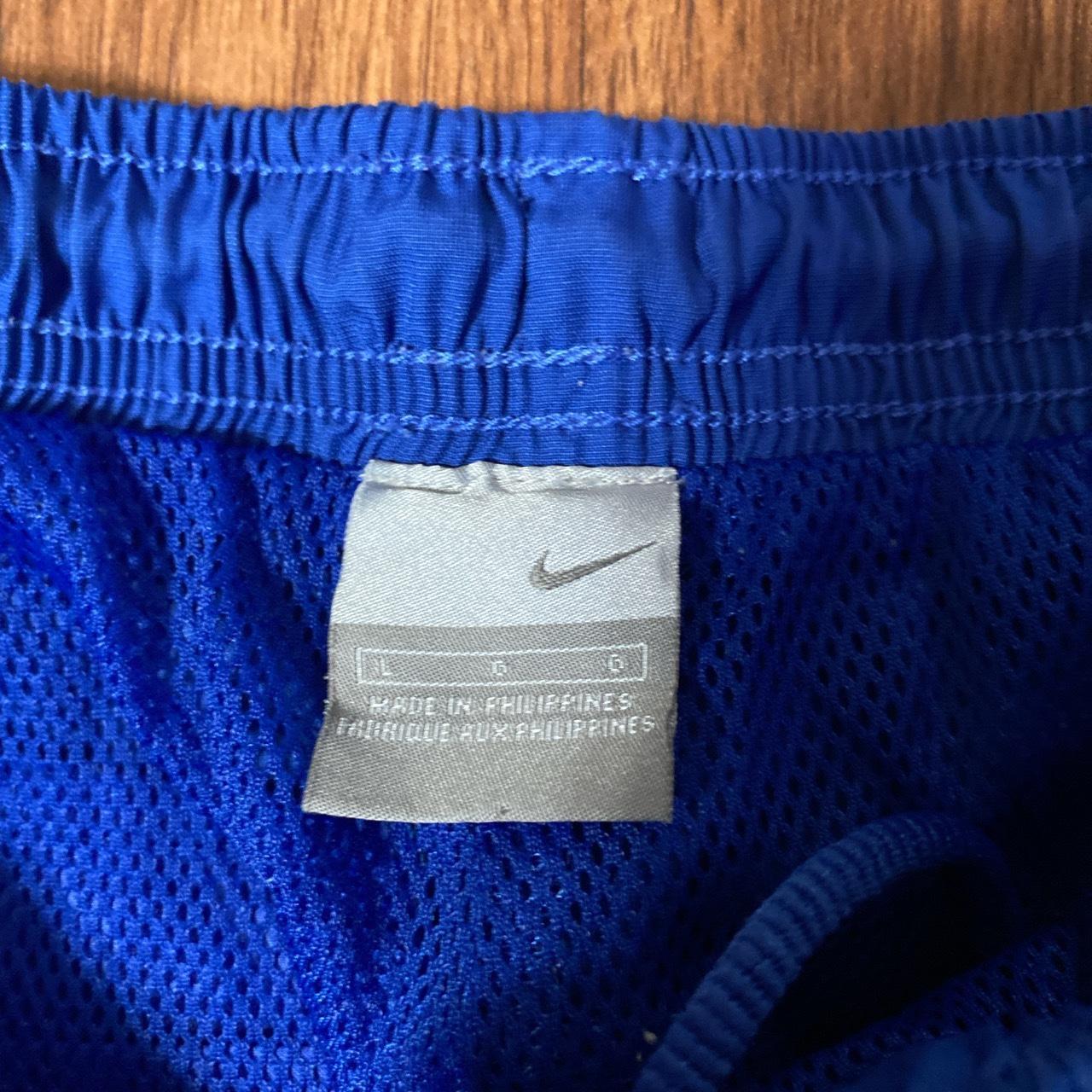 Vintage Y2K Nike Tracksuit Pants Blue Black... - Depop