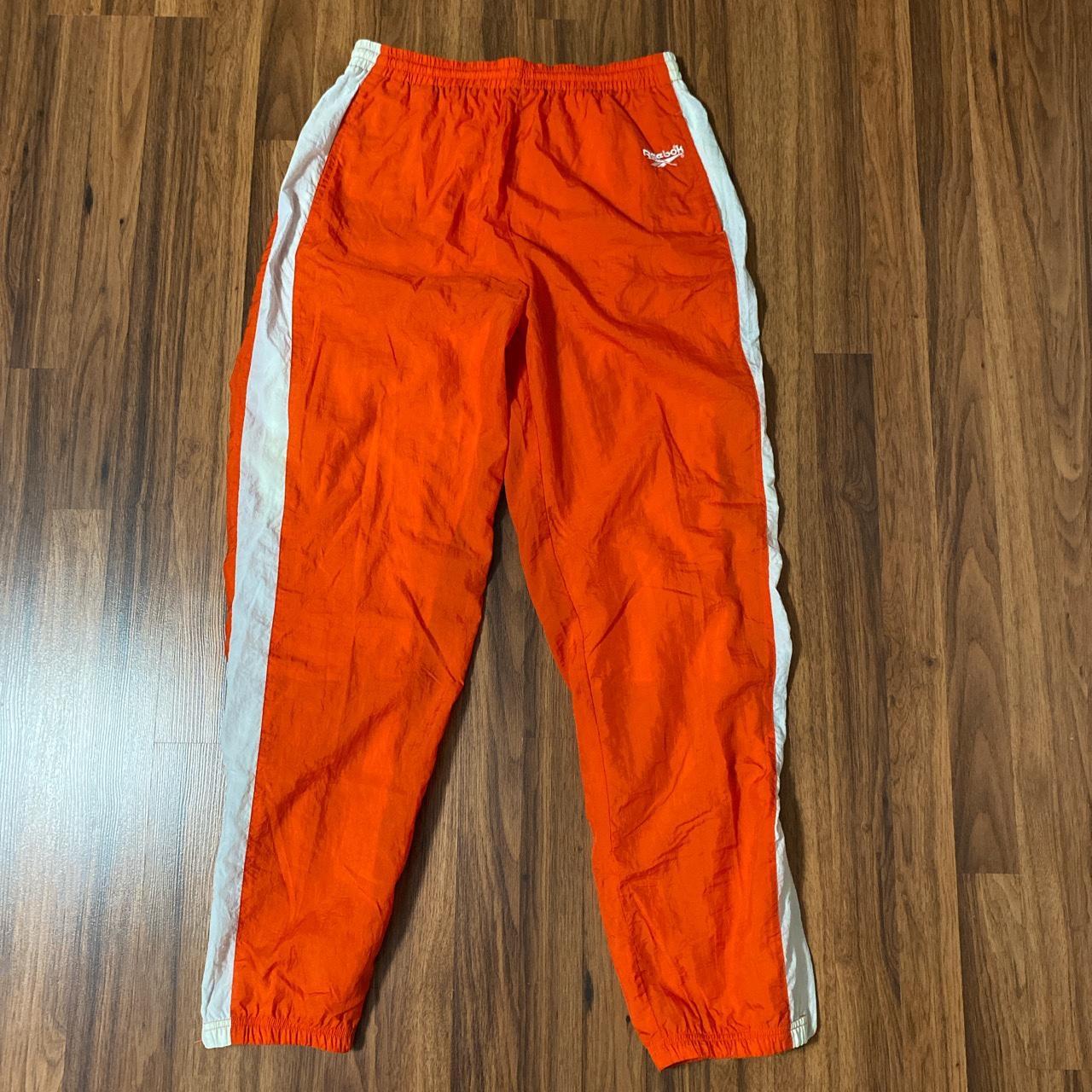 Reebok sweatpants on sale mens orange