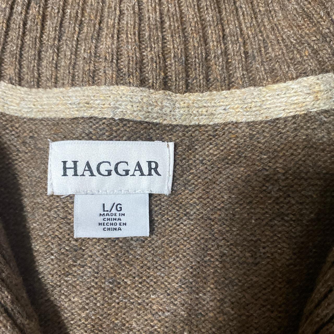 Haggar Fisherman Cable Knit Cardigan Size Depop - Main Image