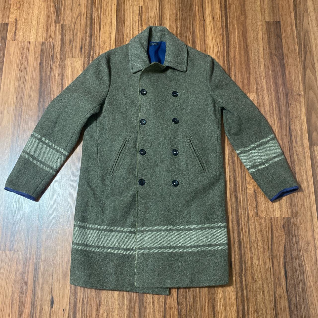 Double Breasted Top Coat In Italian Wool Size Medium - Depop