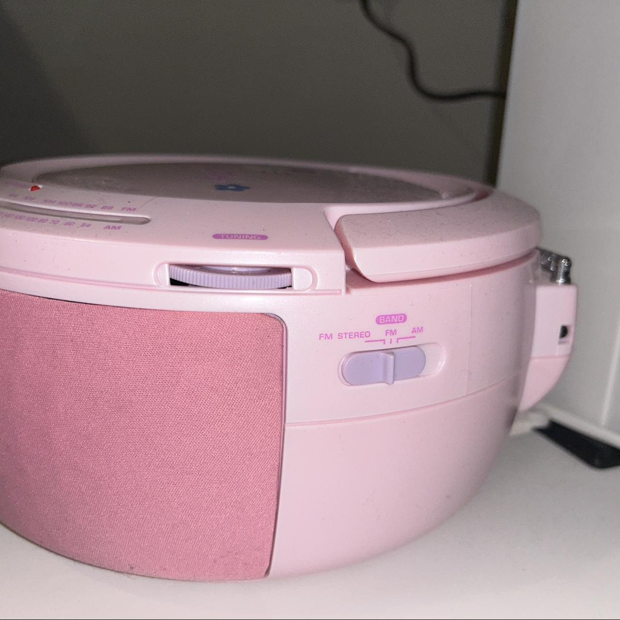 Pink Hello Kitty boombox with cd/am fm. Everything... Depop