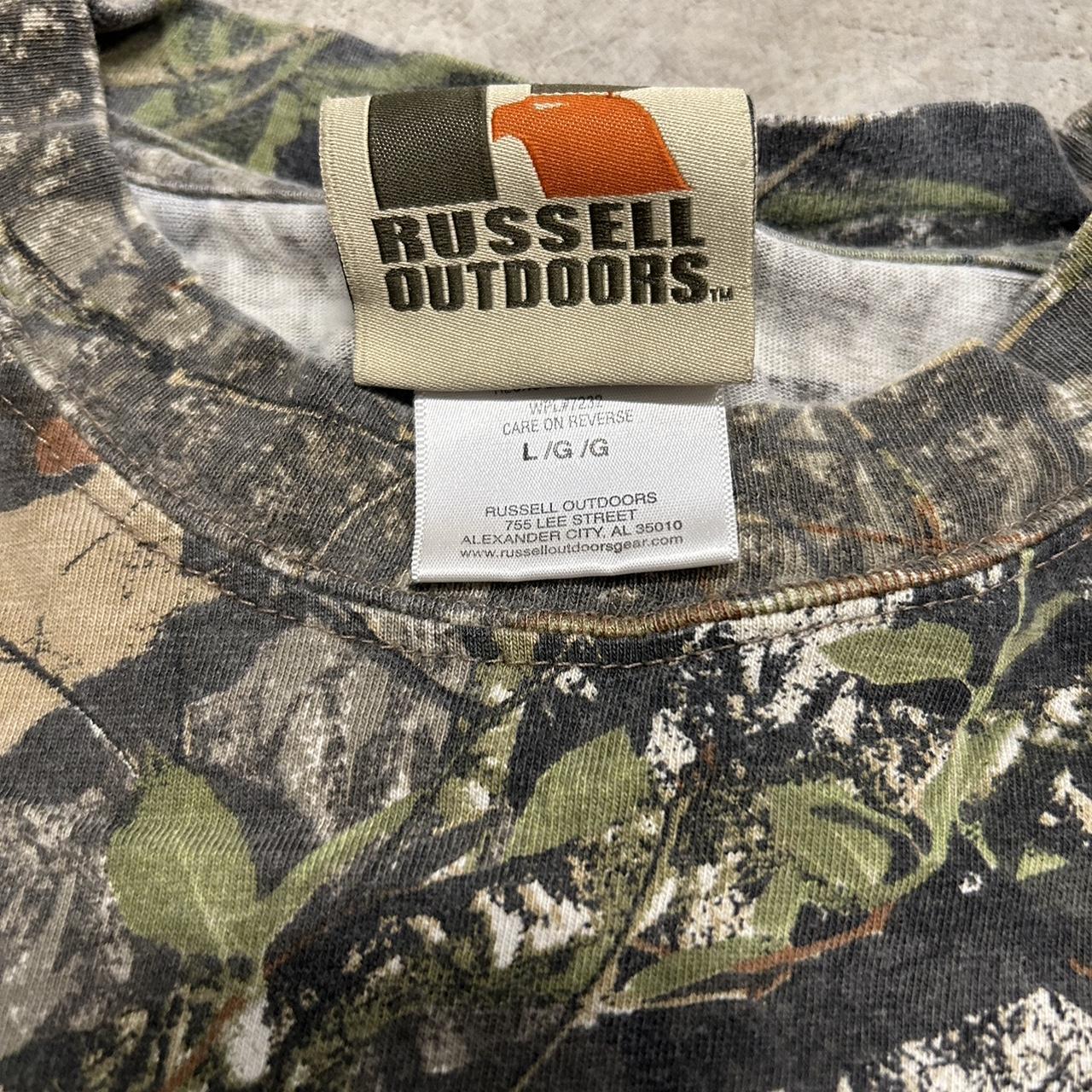 Vintage 90s Russel outdoors camo shirt Size:L - Depop