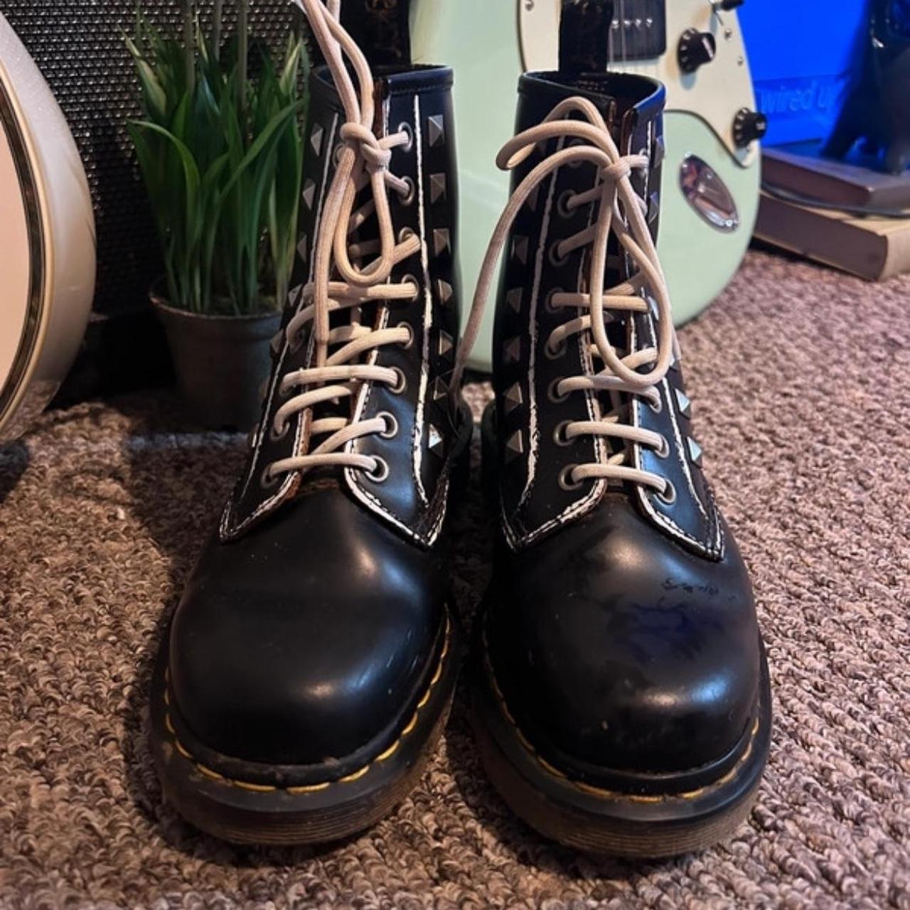 Y2K studded doc (dr) marten boots Perfect for... - Depop