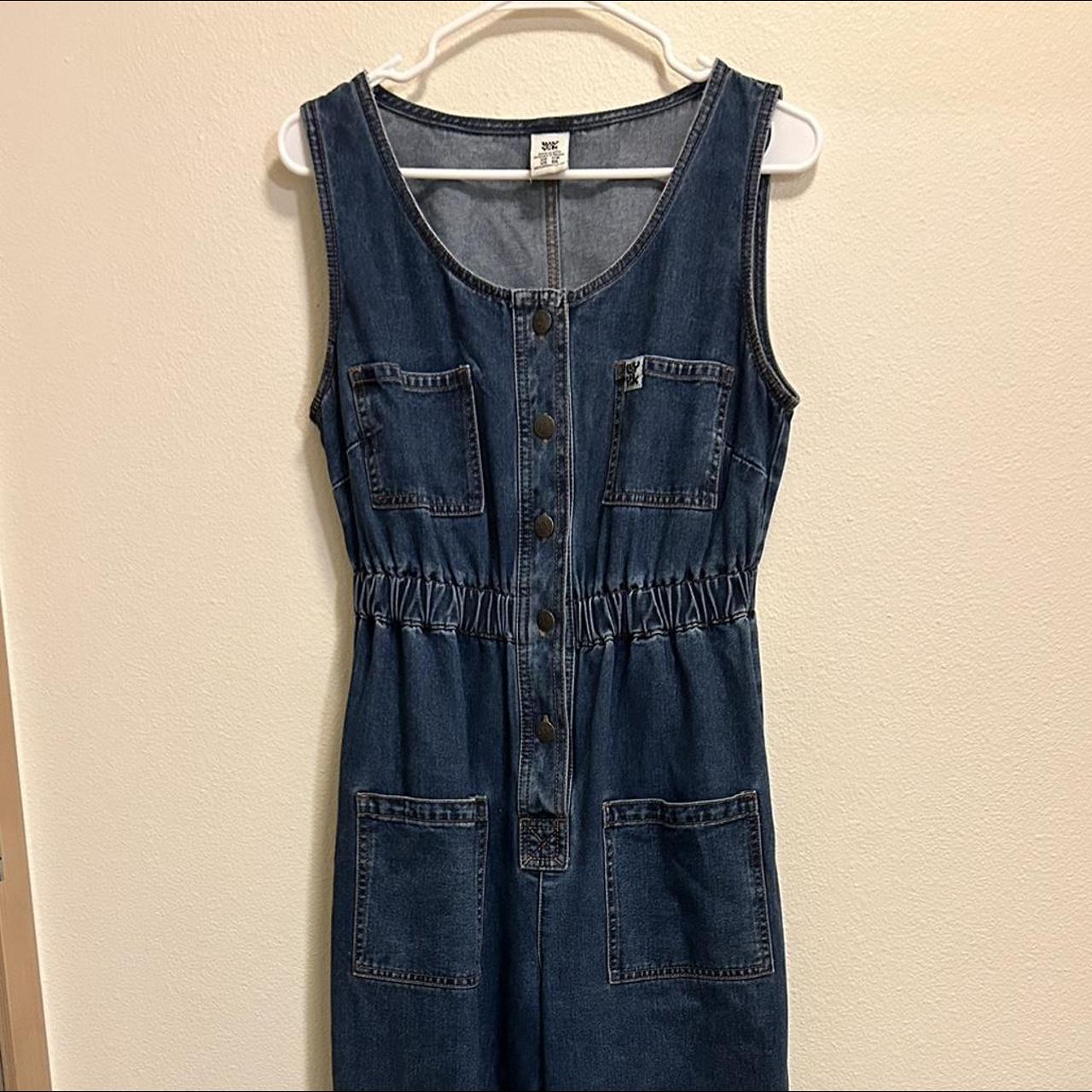 Lucy & Yak Juni Jumpsuit: Organic Denim - Mid Wash... - Depop