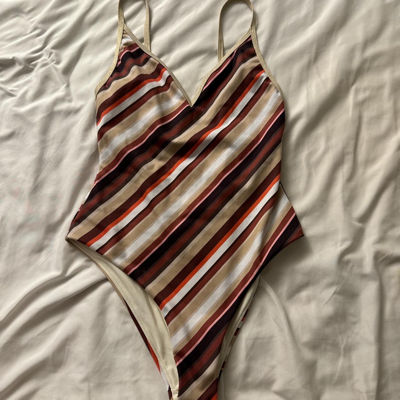 Zulu & Zephyr one piece bathing suit GOLDEN RETRO... - Depop