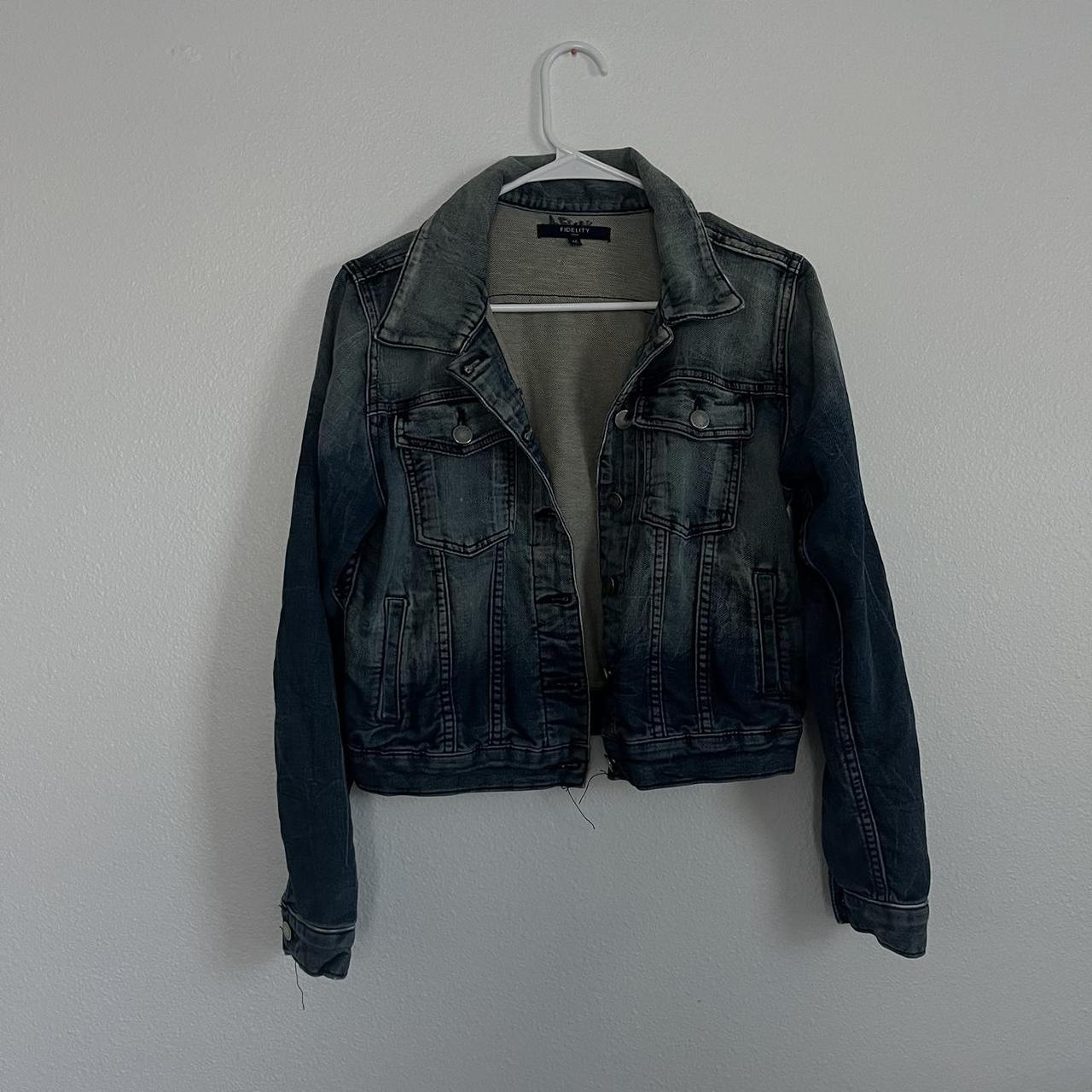 denim jacket!! light fraying as shown - Depop