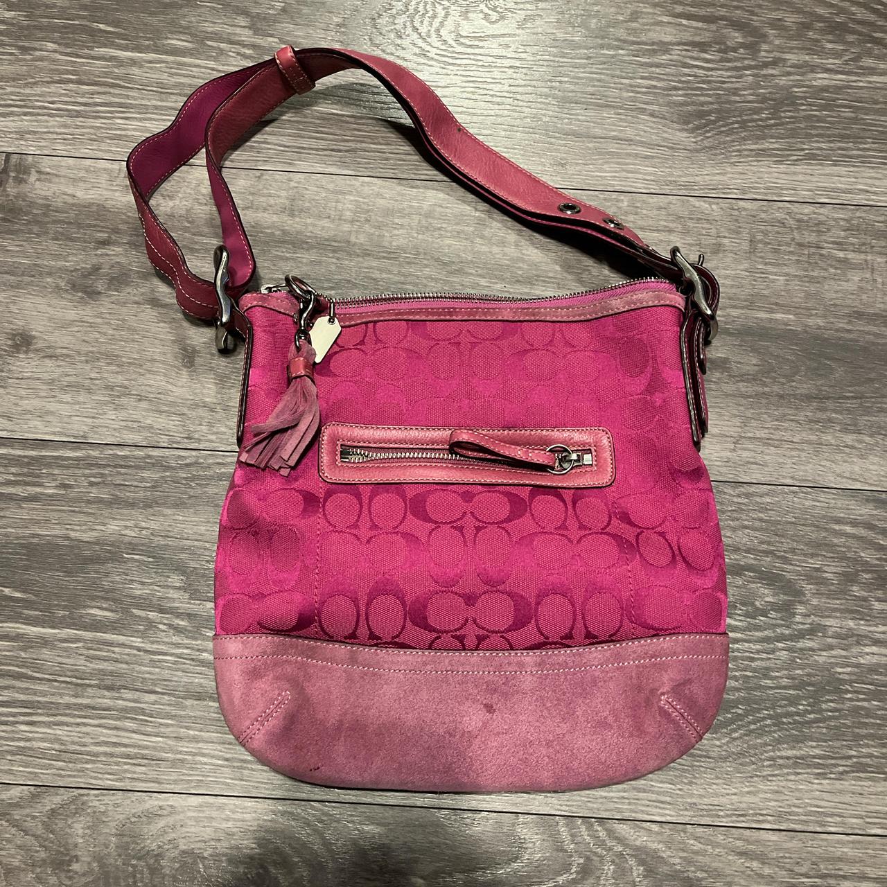 バッグ Coach Suede Signature Slim Flap y2k rare Coach Vintage Y2K Flap Satchel Green Suede 9674 Original Tags