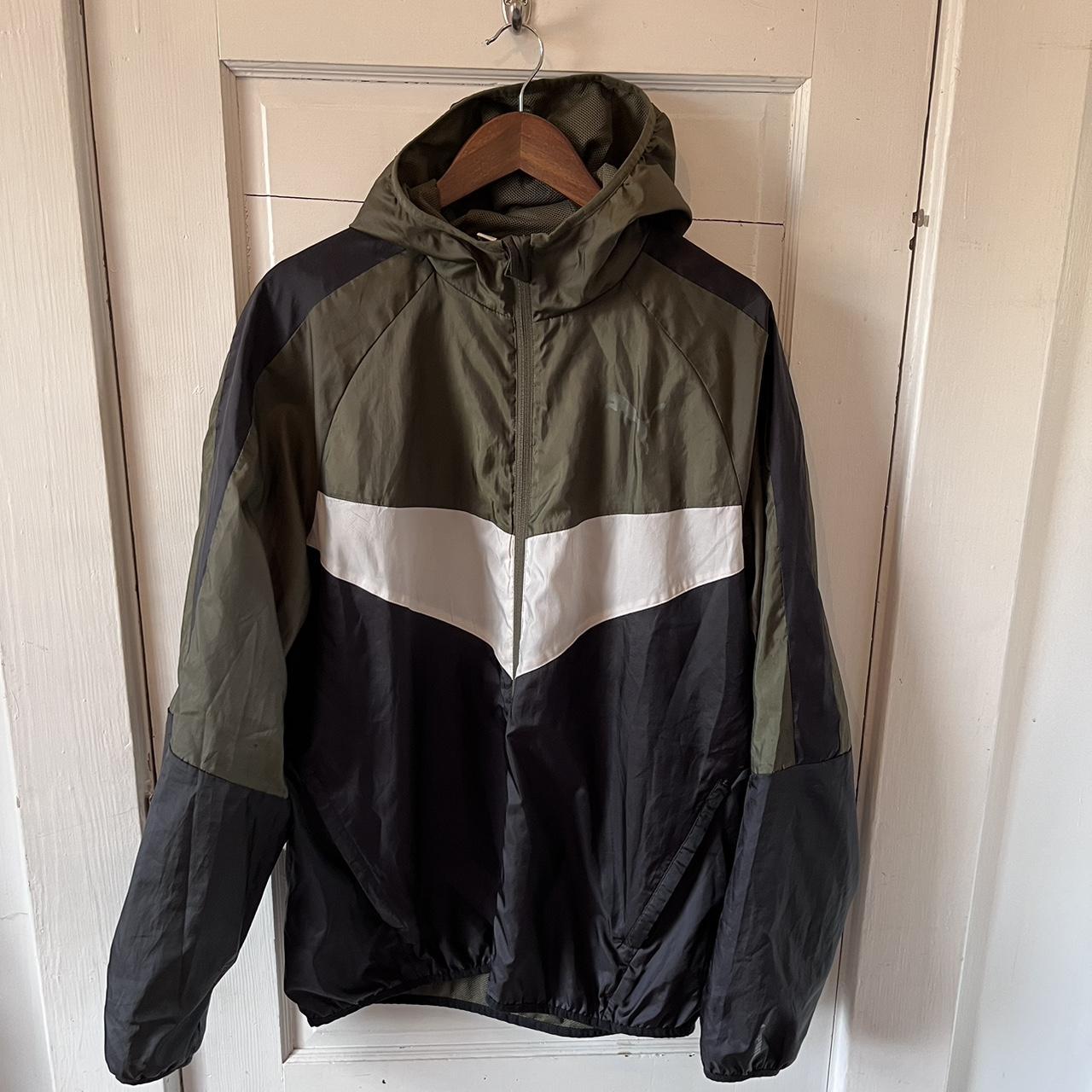 Puma Men's Green and Black Jacket | Depop