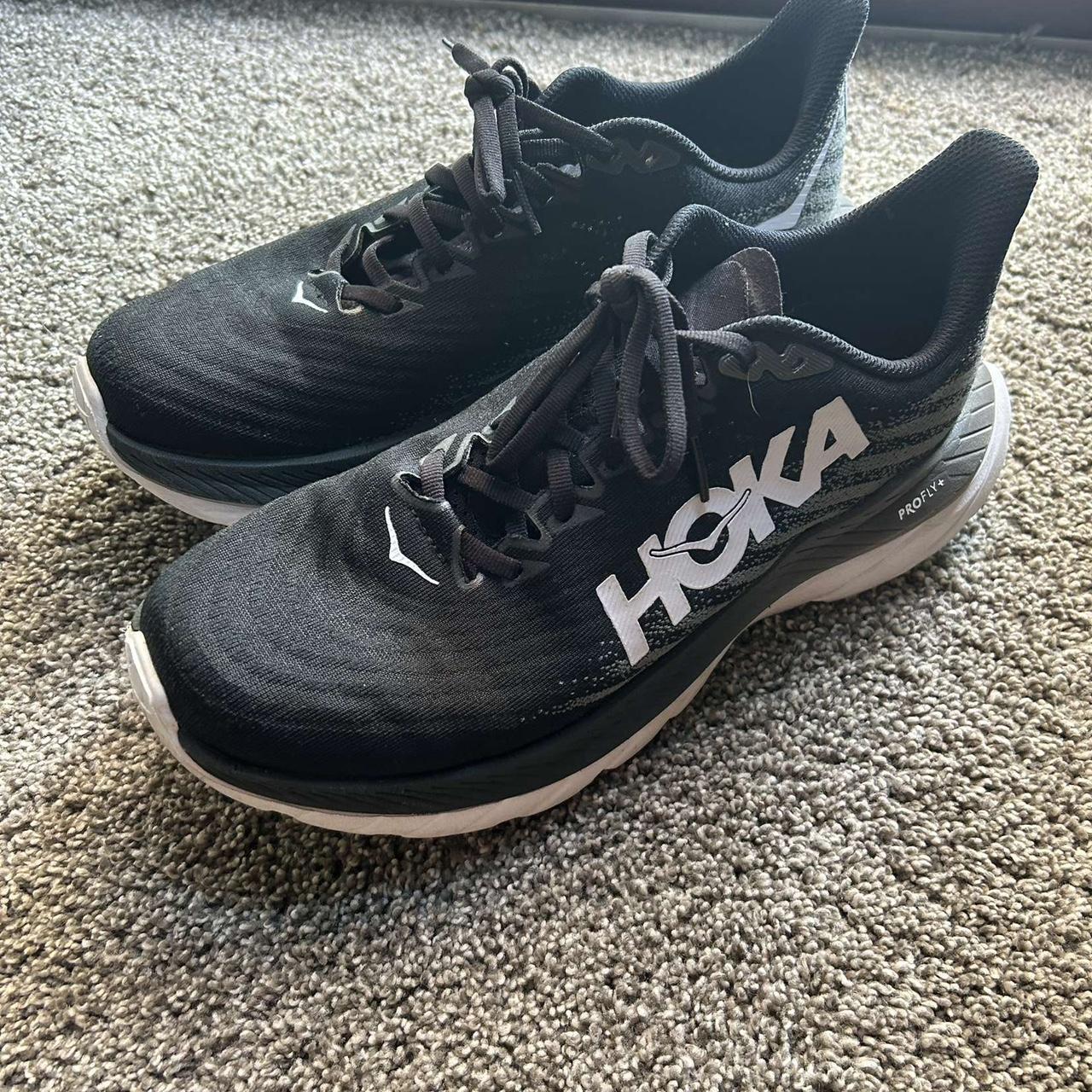 Black hoka shoes, size 9.5 women’s - Depop