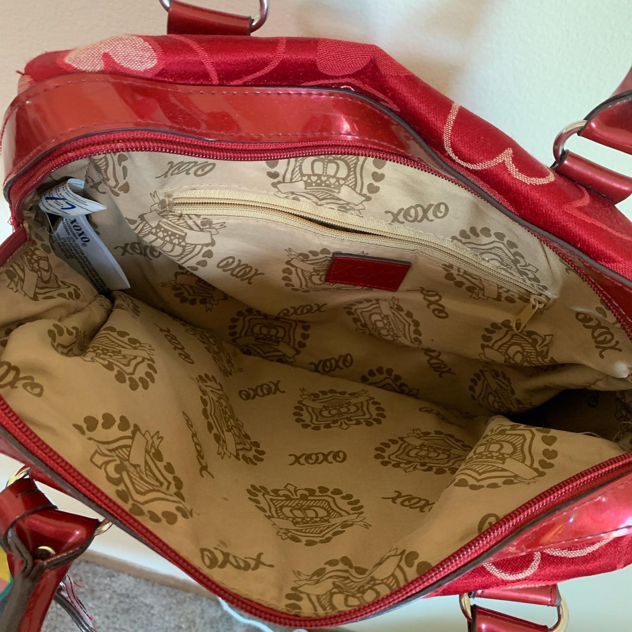 Y2K Red XOXO heart patterned Shoulder Bag with... Depop