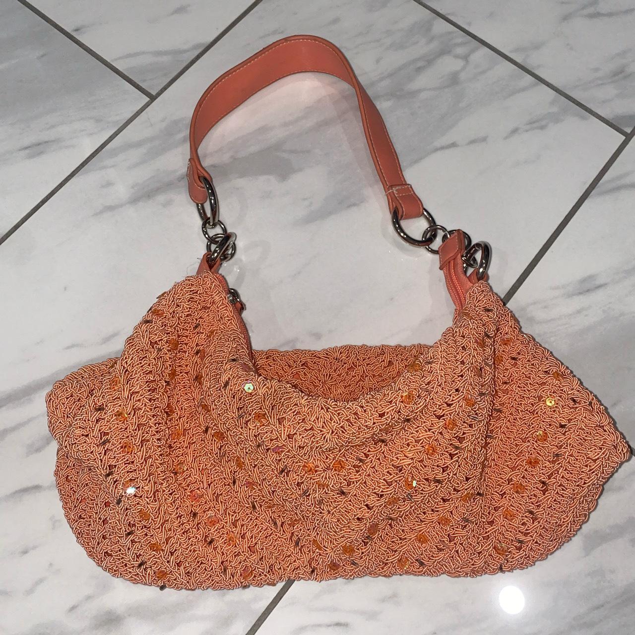 Pink salmon color knit bag 12x6 16 long with... Depop