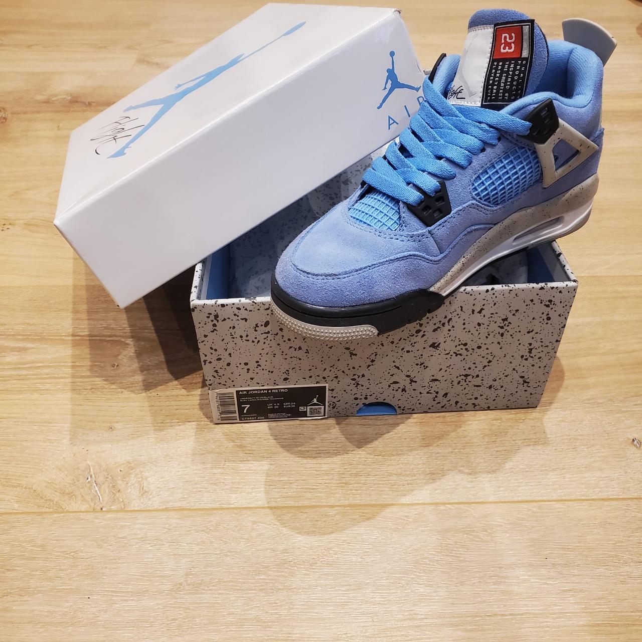 blue suede jordan 4s