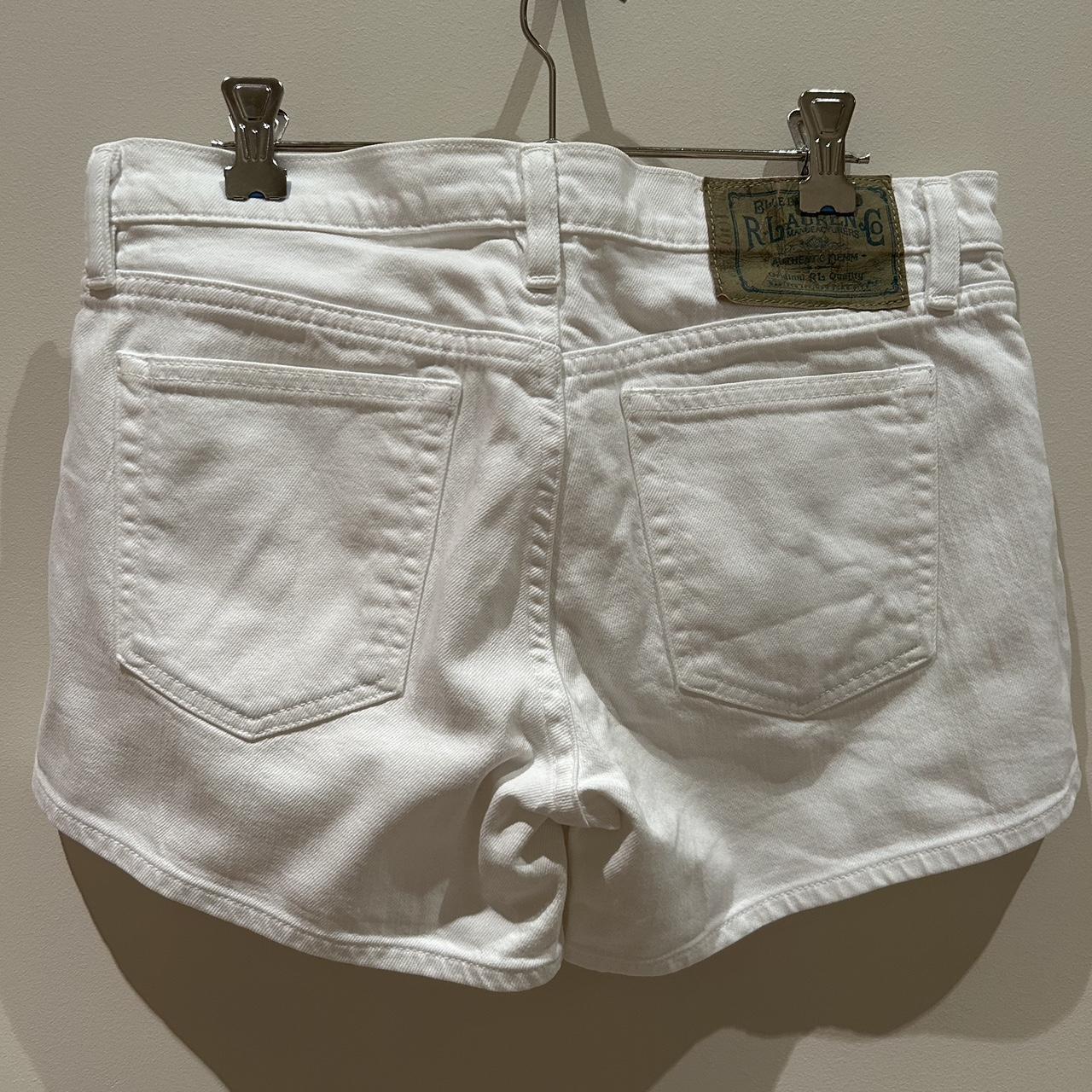 Ralph Lauren Vintage White Denim Shorts - Size US... - Depop