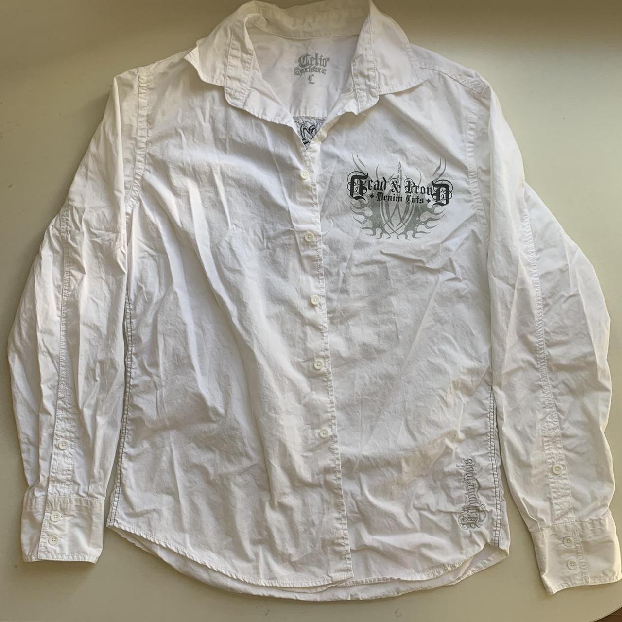 Celio Women's White and Grey Blouse (2)