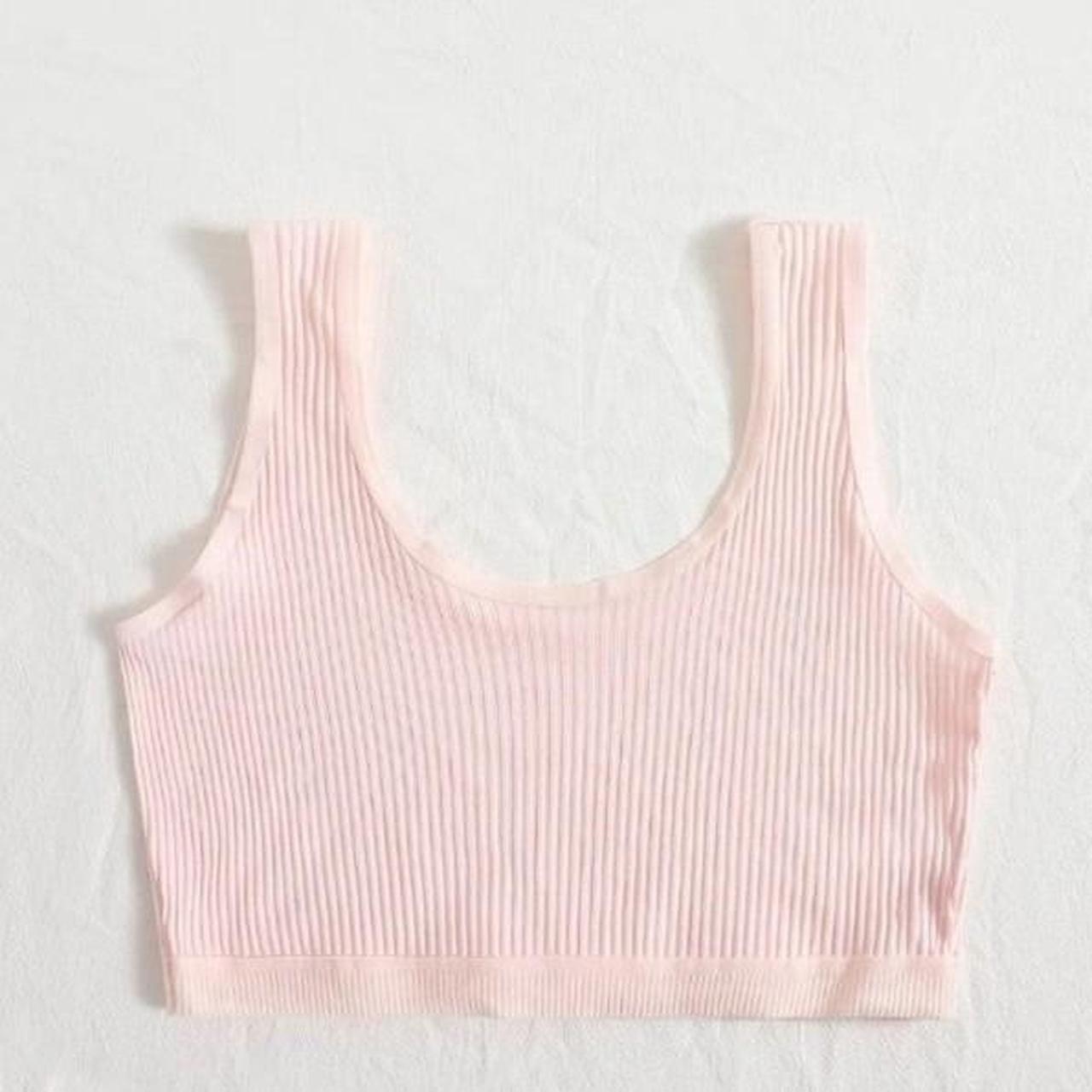 Women's White and Pink Vestundershirts Depop