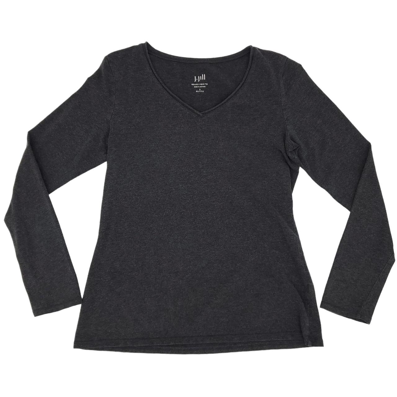 J. Jill Women's Grey Blouse Depop