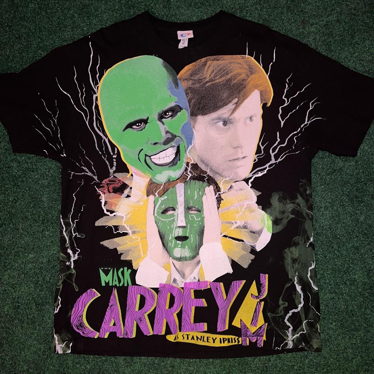 Jim Carrey the mask t shirt size XL shirt is in... - Depop