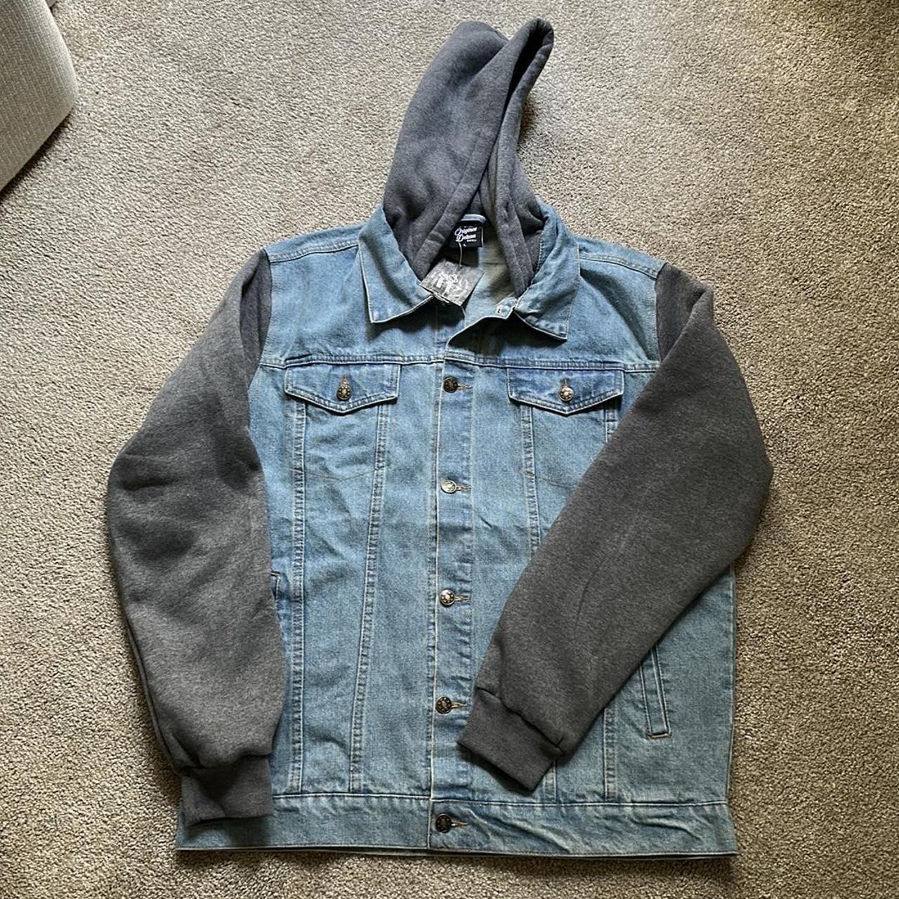 warm front hooded denim jacket