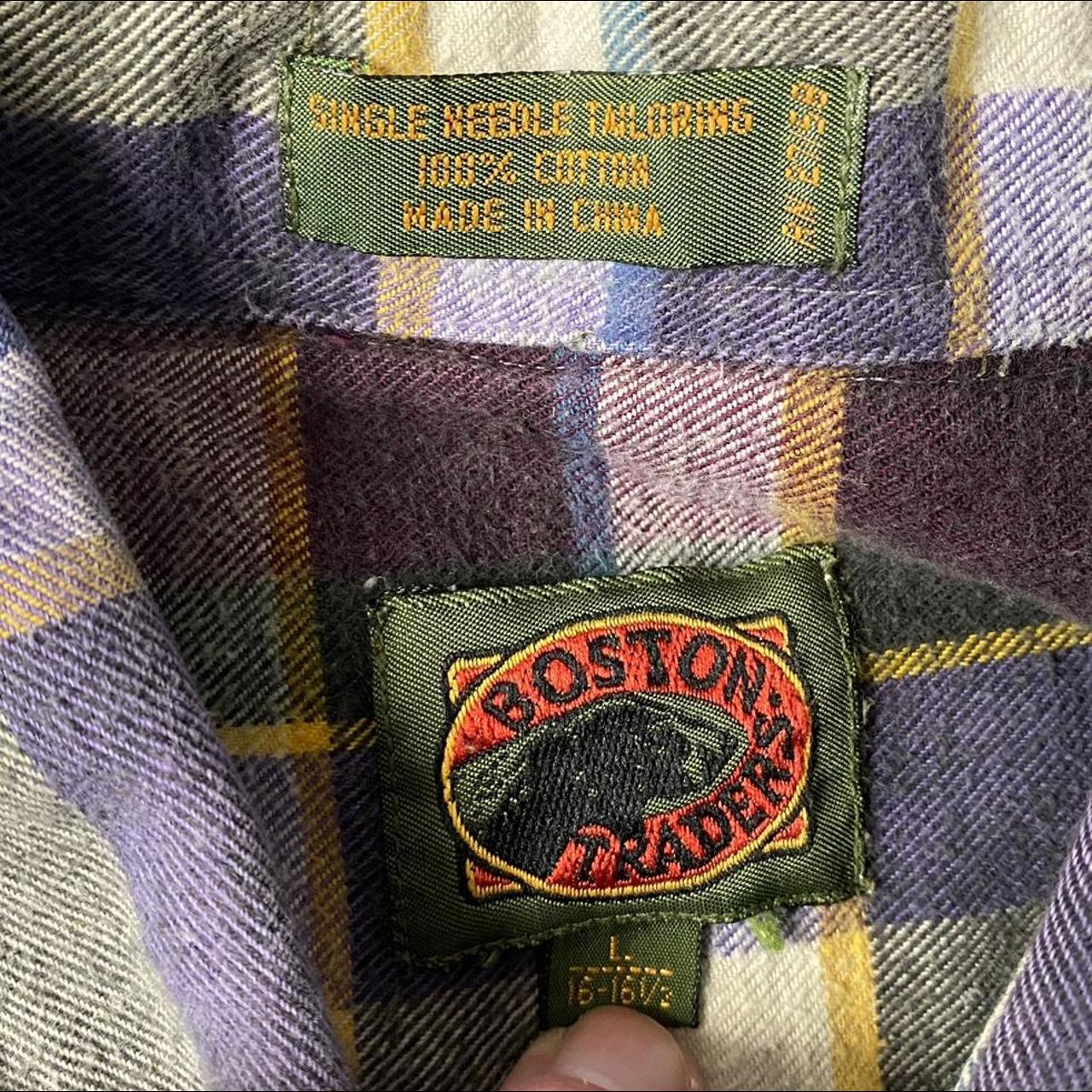 Vintage Boston Traders Men's Flannel Shirt Size XLT. - Depop