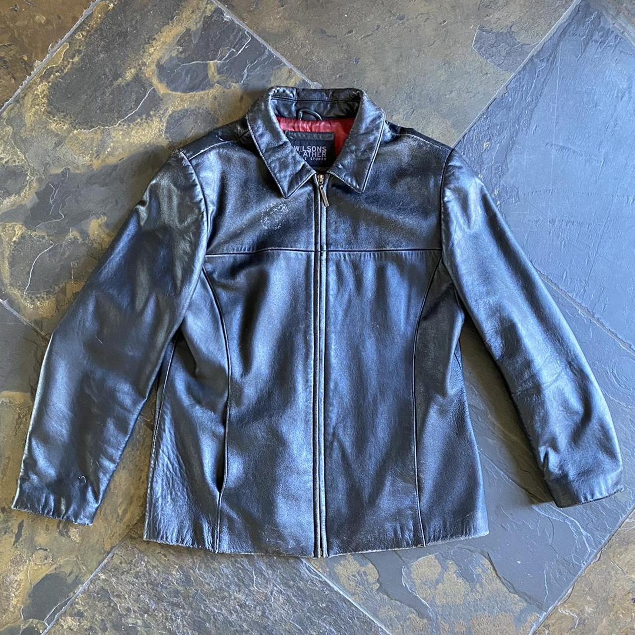 Wilson's blue clearance leather jacket