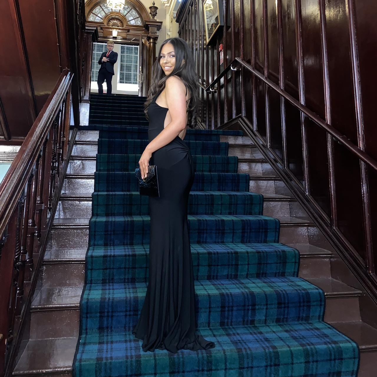 endless love black backless knot detail Depop