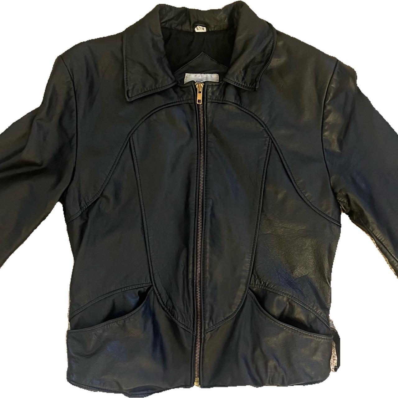 “NOT RICK OWENS” Vintage Black Leather Pilot Jacket... - Depop